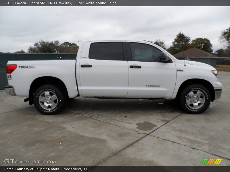 Super White / Sand Beige 2012 Toyota Tundra SR5 TRD CrewMax