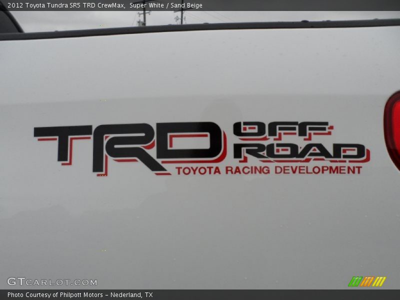 Super White / Sand Beige 2012 Toyota Tundra SR5 TRD CrewMax