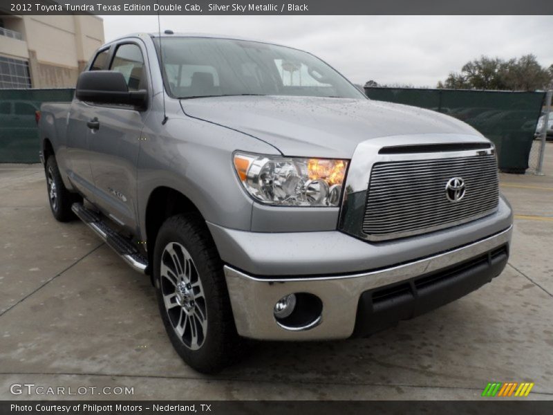 Silver Sky Metallic / Black 2012 Toyota Tundra Texas Edition Double Cab