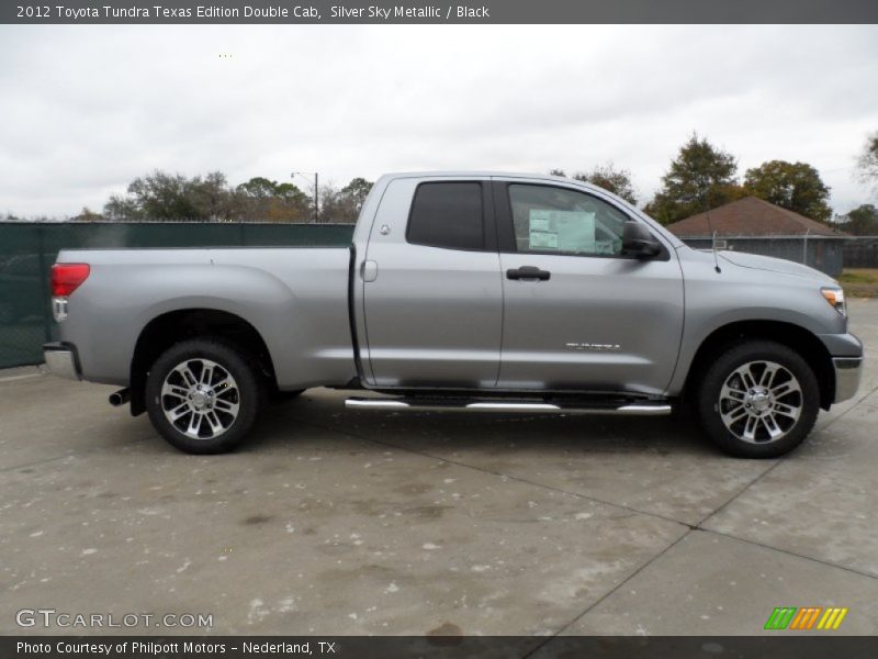 Silver Sky Metallic / Black 2012 Toyota Tundra Texas Edition Double Cab