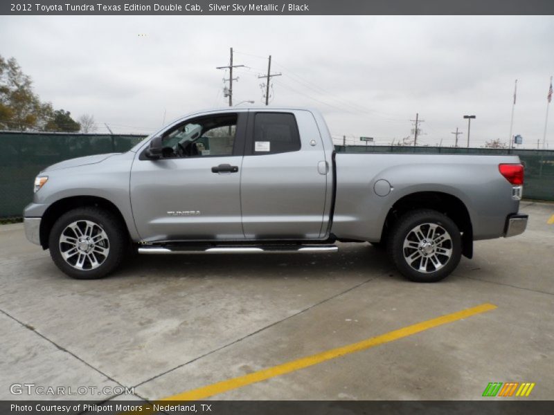 Silver Sky Metallic / Black 2012 Toyota Tundra Texas Edition Double Cab
