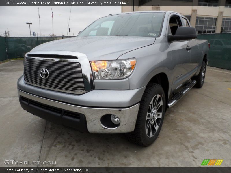 Silver Sky Metallic / Black 2012 Toyota Tundra Texas Edition Double Cab