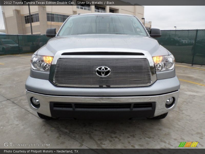 Silver Sky Metallic / Black 2012 Toyota Tundra Texas Edition Double Cab