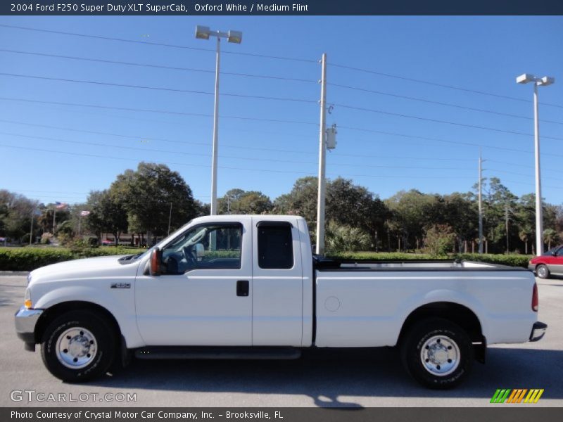Oxford White / Medium Flint 2004 Ford F250 Super Duty XLT SuperCab