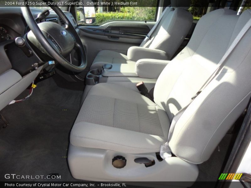 Oxford White / Medium Flint 2004 Ford F250 Super Duty XLT SuperCab