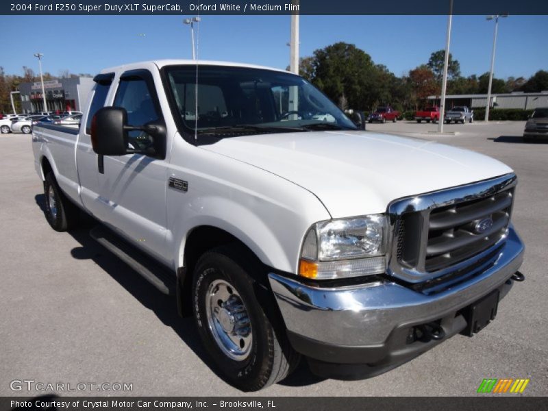 Oxford White / Medium Flint 2004 Ford F250 Super Duty XLT SuperCab