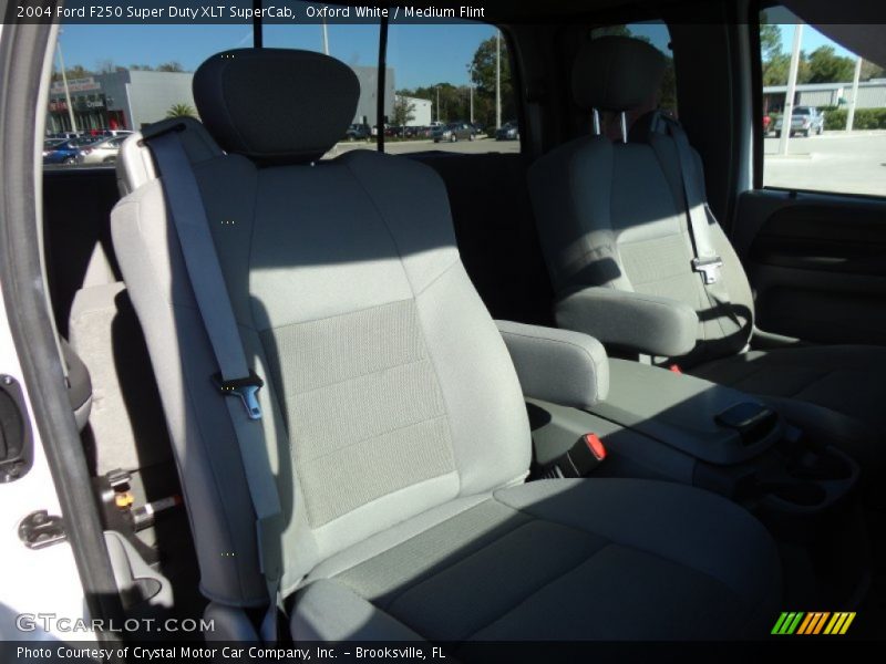 Oxford White / Medium Flint 2004 Ford F250 Super Duty XLT SuperCab