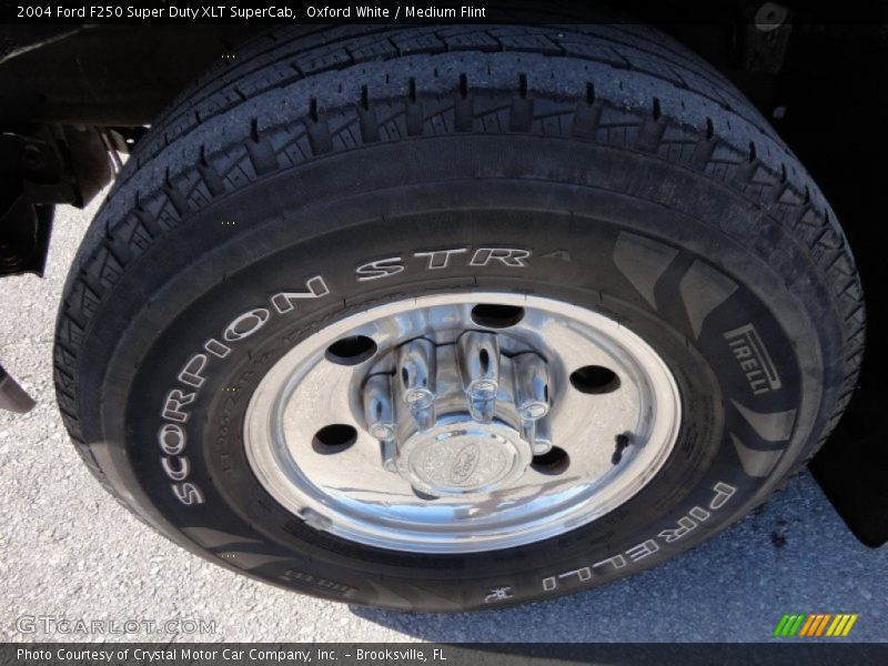 Oxford White / Medium Flint 2004 Ford F250 Super Duty XLT SuperCab