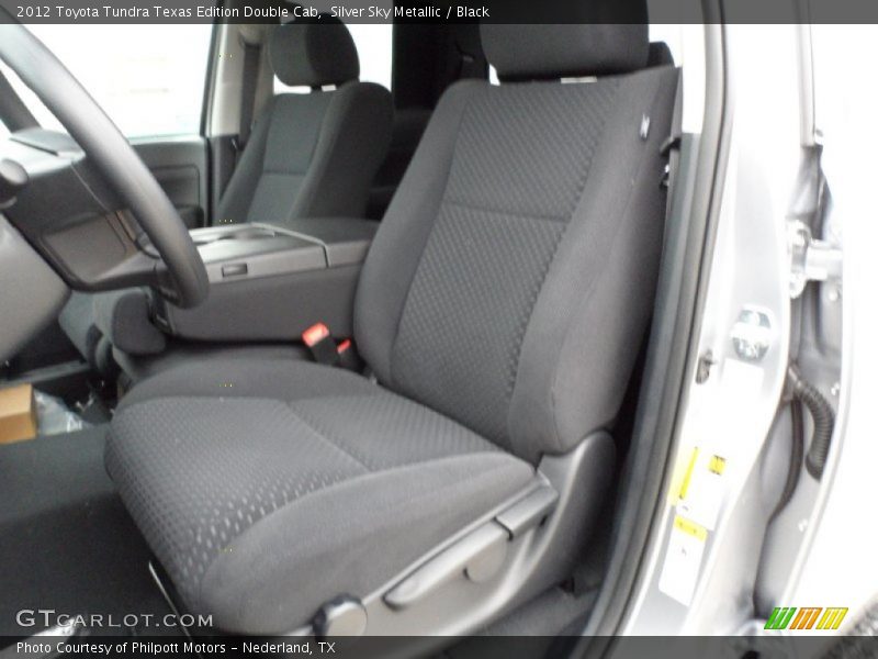 Silver Sky Metallic / Black 2012 Toyota Tundra Texas Edition Double Cab