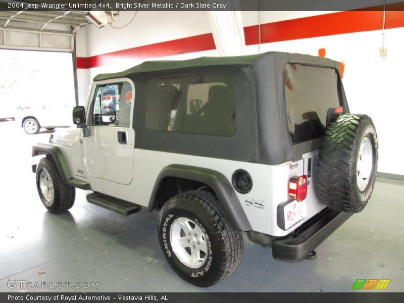 Bright Silver Metallic / Dark Slate Gray 2004 Jeep Wrangler Unlimited 4x4