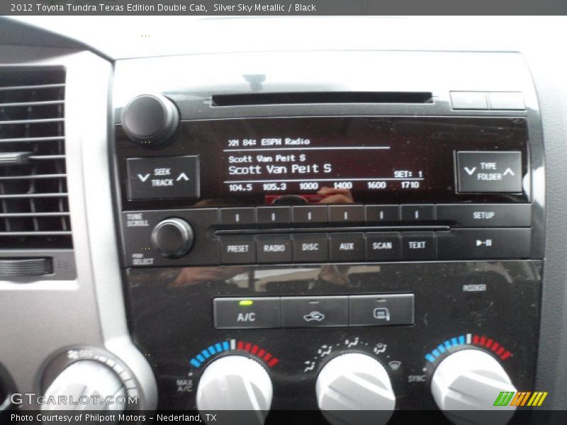 Silver Sky Metallic / Black 2012 Toyota Tundra Texas Edition Double Cab