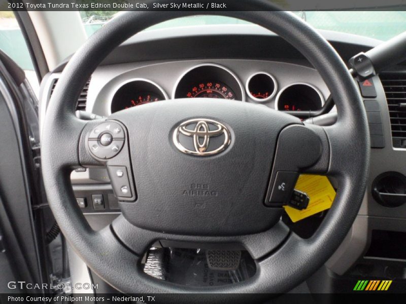 Silver Sky Metallic / Black 2012 Toyota Tundra Texas Edition Double Cab