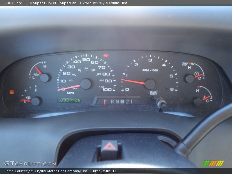 Oxford White / Medium Flint 2004 Ford F250 Super Duty XLT SuperCab