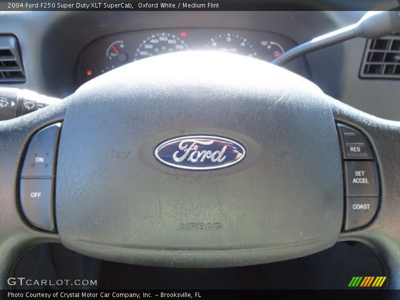 Oxford White / Medium Flint 2004 Ford F250 Super Duty XLT SuperCab