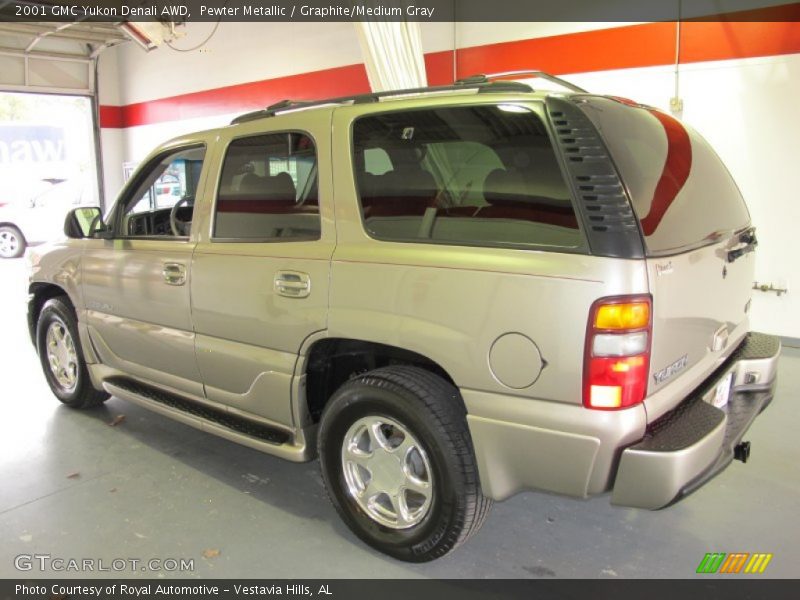 Pewter Metallic / Graphite/Medium Gray 2001 GMC Yukon Denali AWD