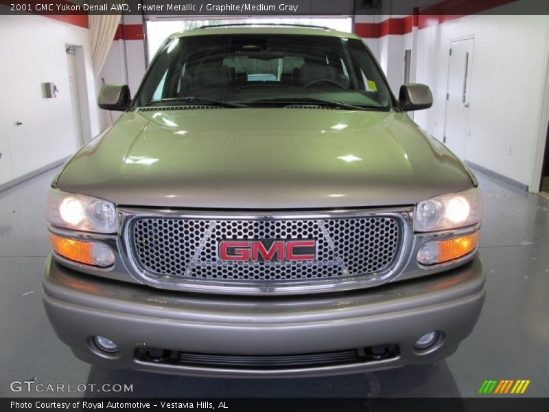 Pewter Metallic / Graphite/Medium Gray 2001 GMC Yukon Denali AWD