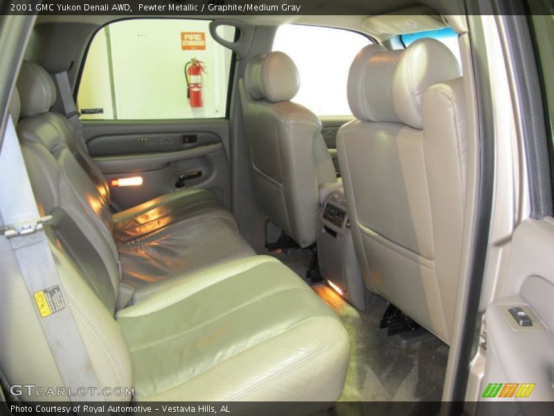 Pewter Metallic / Graphite/Medium Gray 2001 GMC Yukon Denali AWD