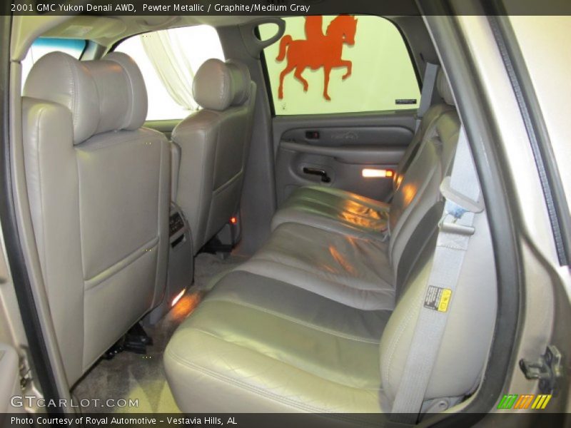 Pewter Metallic / Graphite/Medium Gray 2001 GMC Yukon Denali AWD