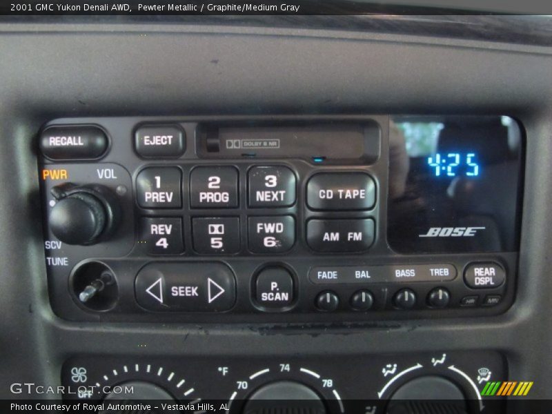 Pewter Metallic / Graphite/Medium Gray 2001 GMC Yukon Denali AWD