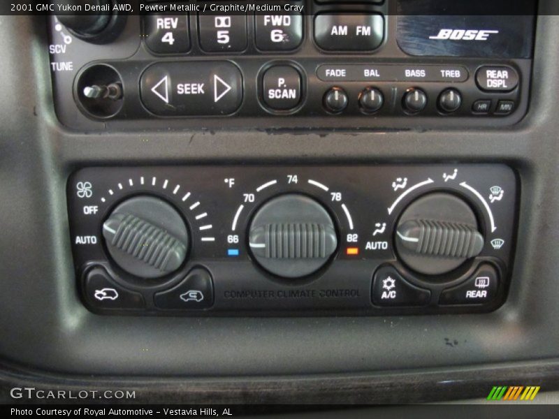Pewter Metallic / Graphite/Medium Gray 2001 GMC Yukon Denali AWD
