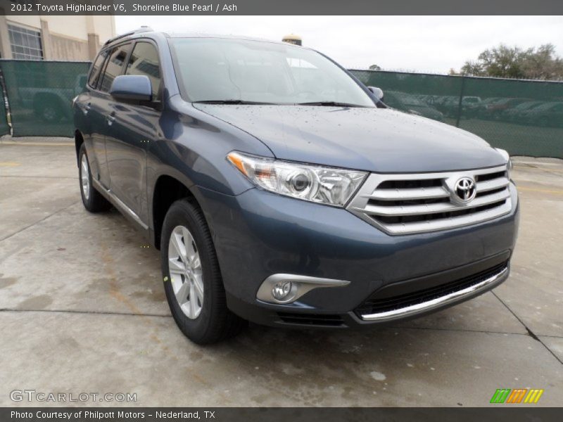 Shoreline Blue Pearl / Ash 2012 Toyota Highlander V6