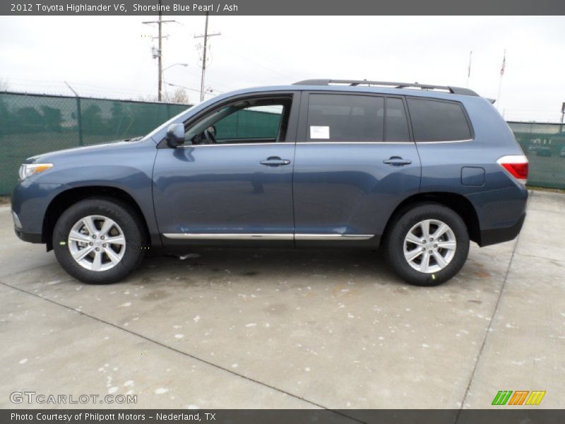 Shoreline Blue Pearl / Ash 2012 Toyota Highlander V6