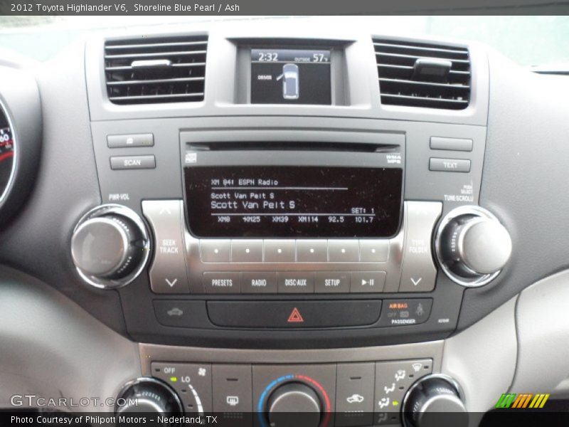 Shoreline Blue Pearl / Ash 2012 Toyota Highlander V6