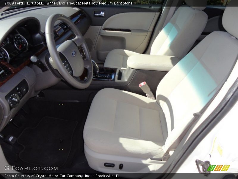 White Sand Tri-Coat Metallic / Medium Light Stone 2009 Ford Taurus SEL