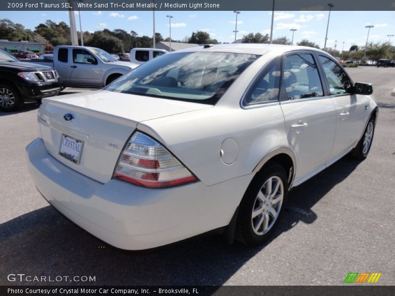 White Sand Tri-Coat Metallic / Medium Light Stone 2009 Ford Taurus SEL