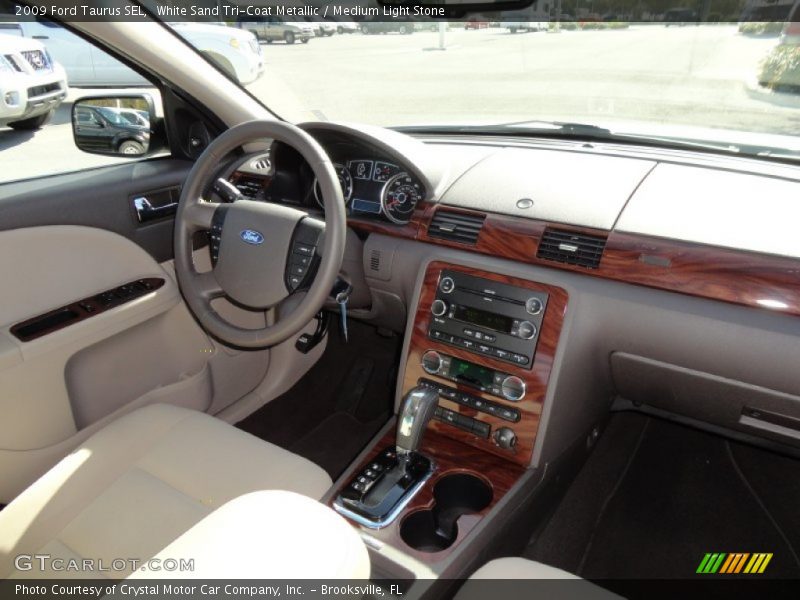 White Sand Tri-Coat Metallic / Medium Light Stone 2009 Ford Taurus SEL