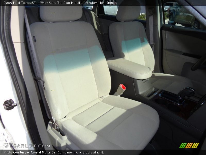 White Sand Tri-Coat Metallic / Medium Light Stone 2009 Ford Taurus SEL