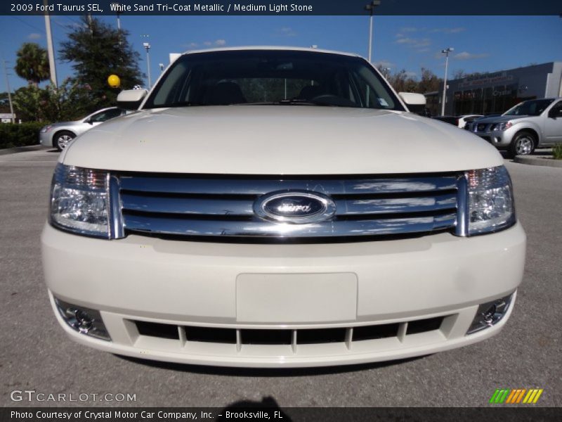 White Sand Tri-Coat Metallic / Medium Light Stone 2009 Ford Taurus SEL