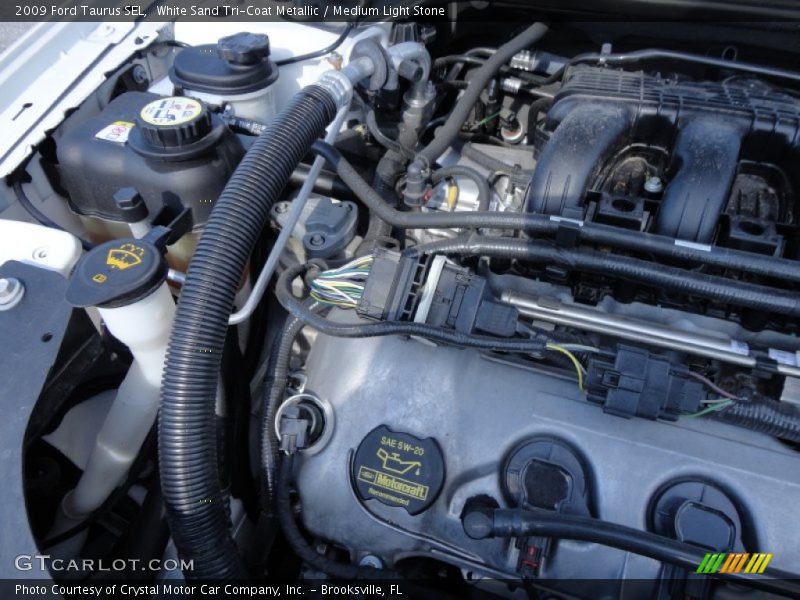 White Sand Tri-Coat Metallic / Medium Light Stone 2009 Ford Taurus SEL