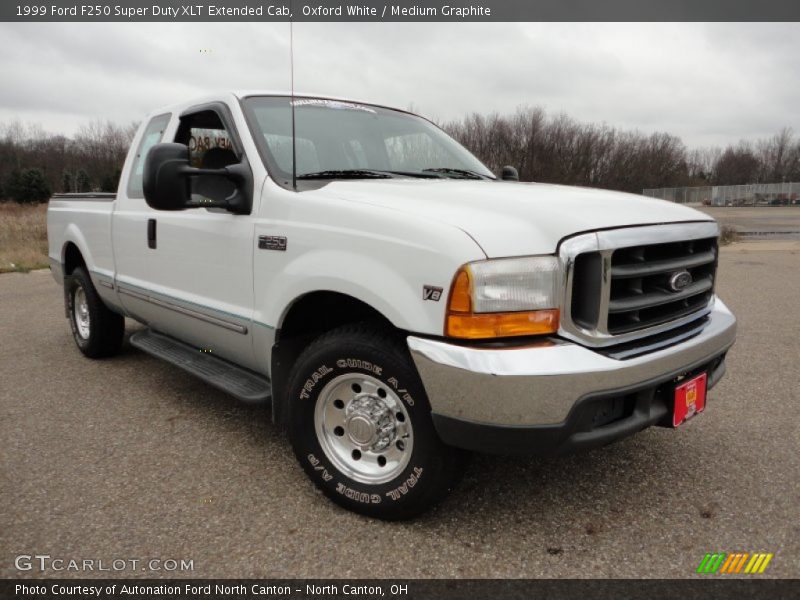 Oxford White / Medium Graphite 1999 Ford F250 Super Duty XLT Extended Cab