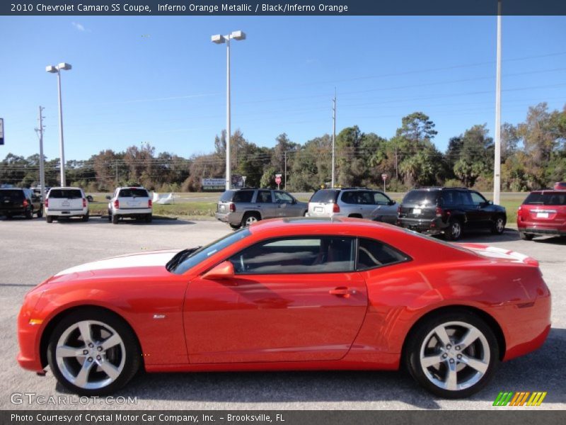 Inferno Orange Metallic / Black/Inferno Orange 2010 Chevrolet Camaro SS Coupe