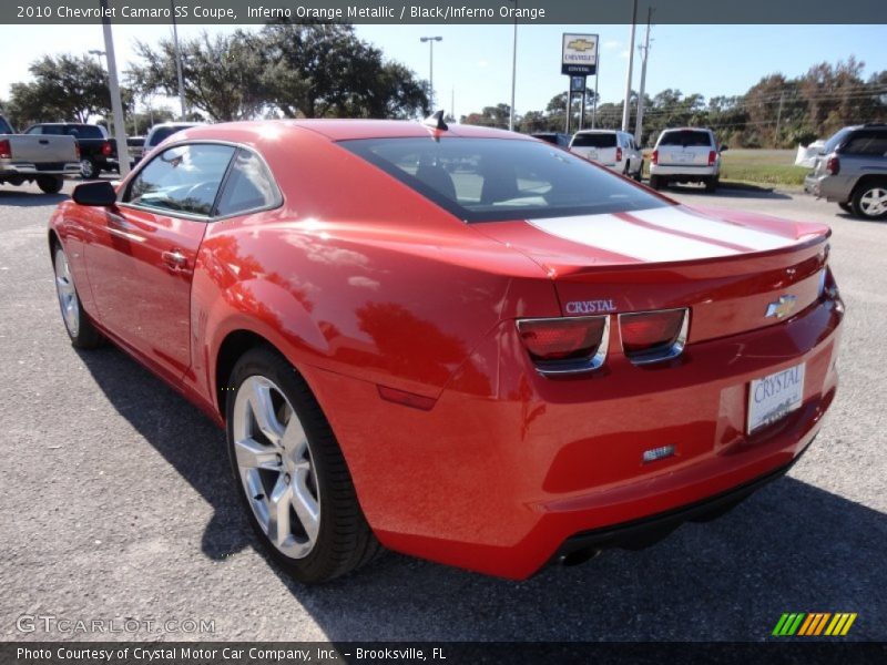 Inferno Orange Metallic / Black/Inferno Orange 2010 Chevrolet Camaro SS Coupe
