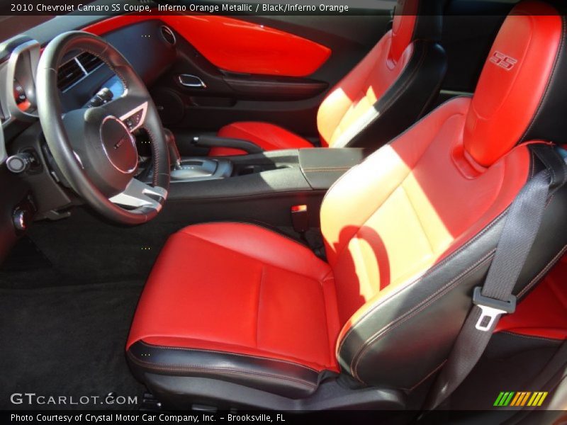 Inferno Orange Metallic / Black/Inferno Orange 2010 Chevrolet Camaro SS Coupe