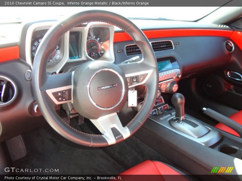 Inferno Orange Metallic / Black/Inferno Orange 2010 Chevrolet Camaro SS Coupe