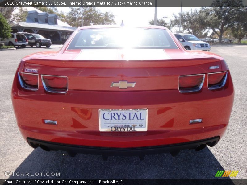 Inferno Orange Metallic / Black/Inferno Orange 2010 Chevrolet Camaro SS Coupe