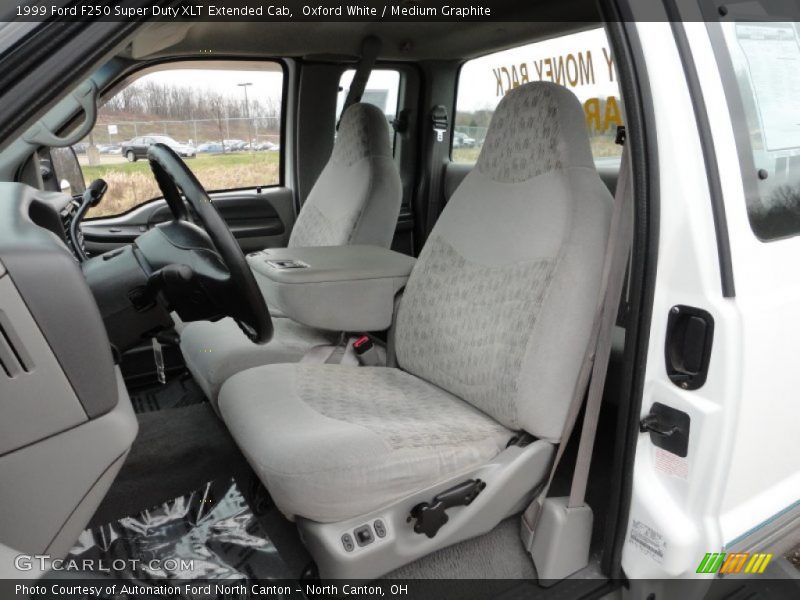 Oxford White / Medium Graphite 1999 Ford F250 Super Duty XLT Extended Cab