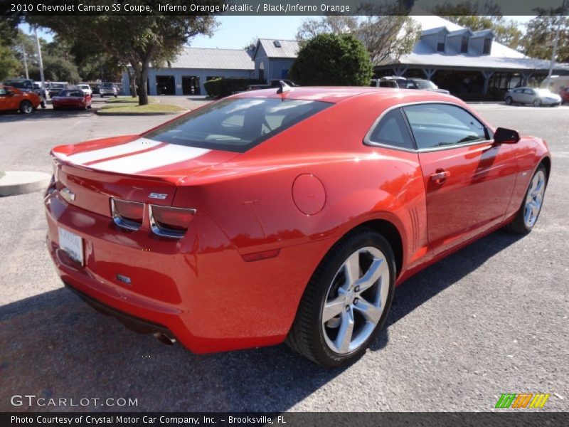 Inferno Orange Metallic / Black/Inferno Orange 2010 Chevrolet Camaro SS Coupe