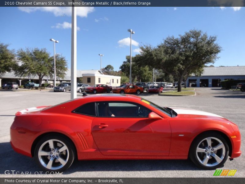 Inferno Orange Metallic / Black/Inferno Orange 2010 Chevrolet Camaro SS Coupe