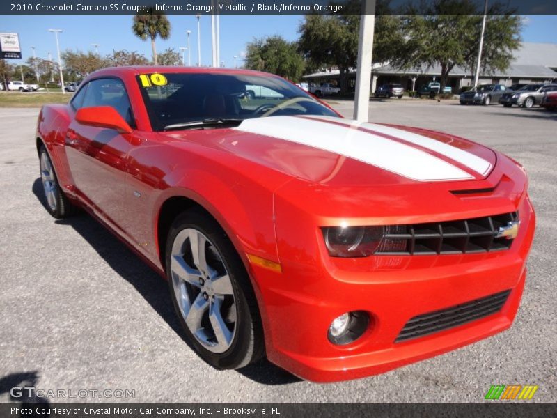 Inferno Orange Metallic / Black/Inferno Orange 2010 Chevrolet Camaro SS Coupe