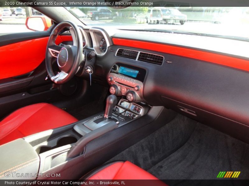 Inferno Orange Metallic / Black/Inferno Orange 2010 Chevrolet Camaro SS Coupe