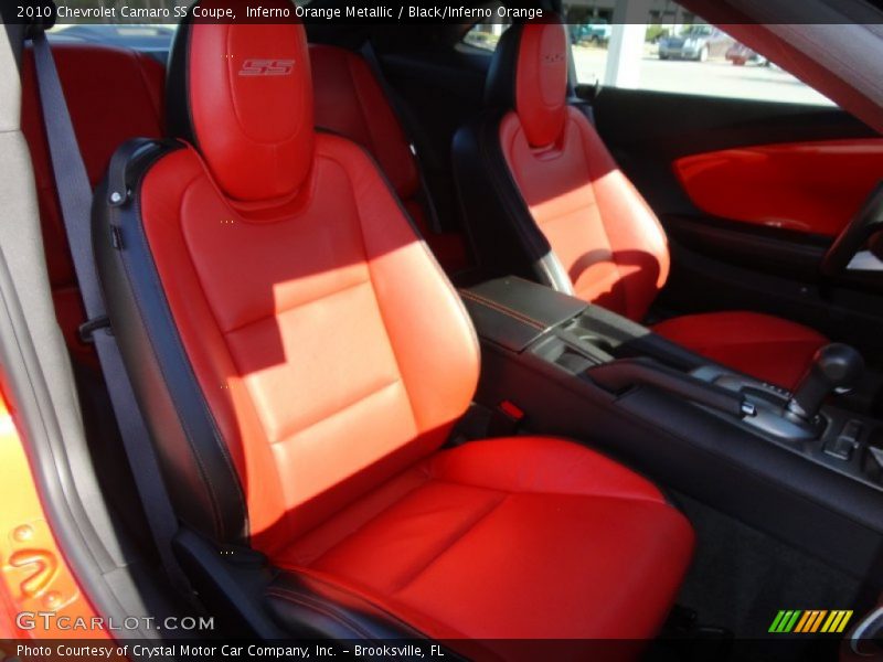Inferno Orange Metallic / Black/Inferno Orange 2010 Chevrolet Camaro SS Coupe