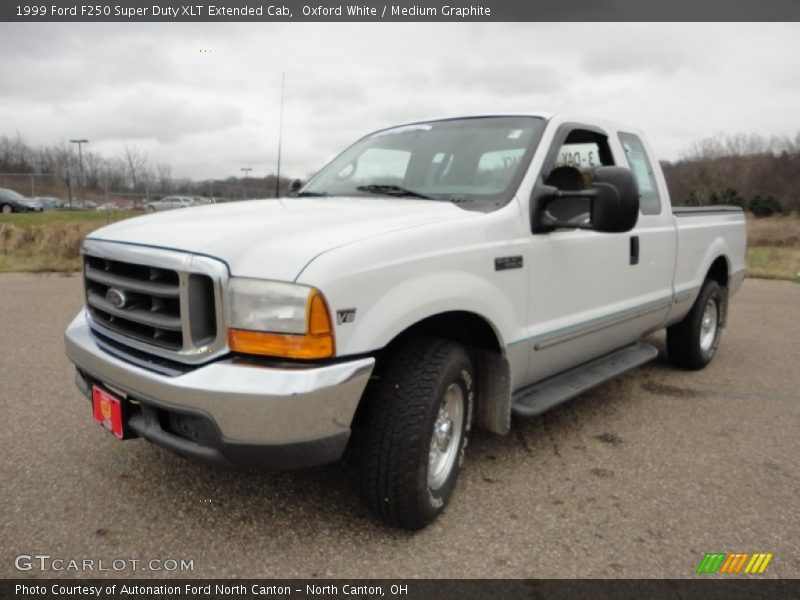 Oxford White / Medium Graphite 1999 Ford F250 Super Duty XLT Extended Cab