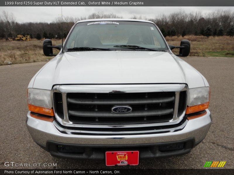 Oxford White / Medium Graphite 1999 Ford F250 Super Duty XLT Extended Cab