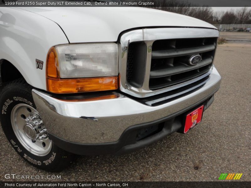 Oxford White / Medium Graphite 1999 Ford F250 Super Duty XLT Extended Cab