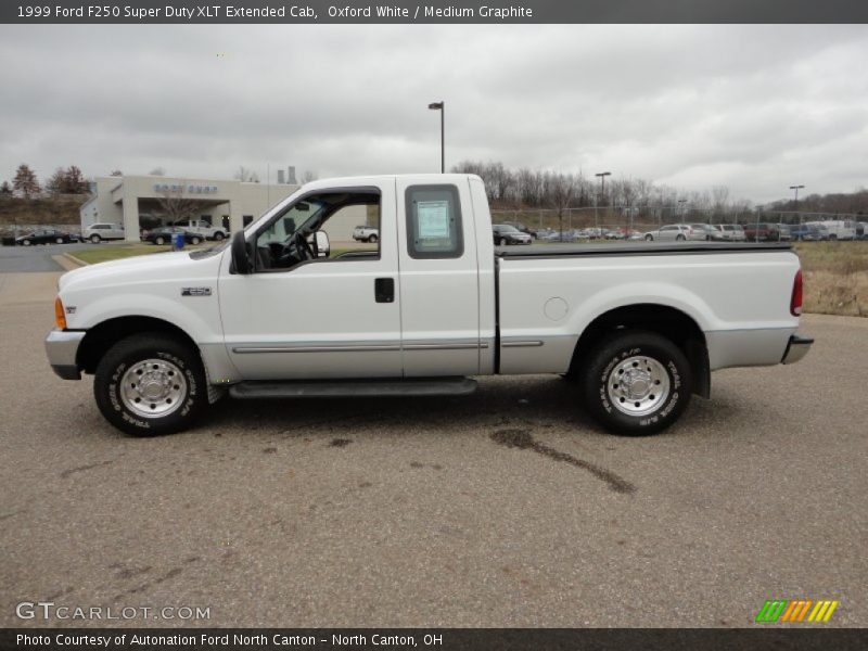 Oxford White / Medium Graphite 1999 Ford F250 Super Duty XLT Extended Cab
