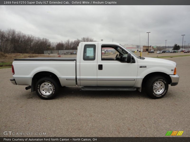 Oxford White / Medium Graphite 1999 Ford F250 Super Duty XLT Extended Cab